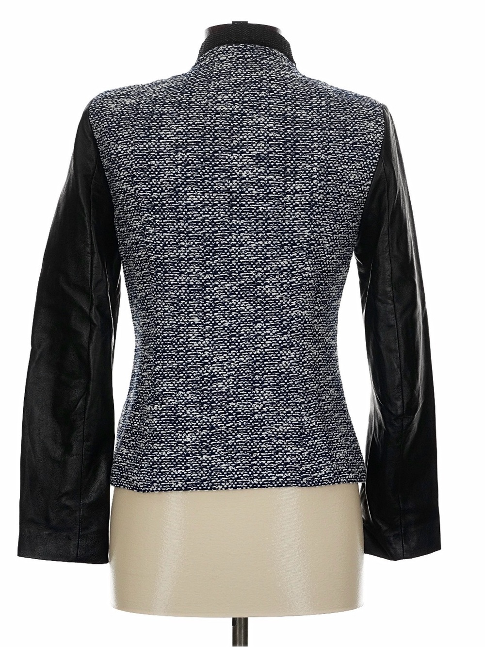St John Black Tweed Moto Style Jacket - Sz 6 - Picture 5 of 10